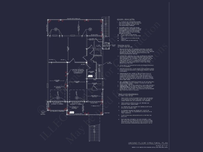 Coastal Home Plan with 4 Bedrooms, 3 Baths & CAD Designs