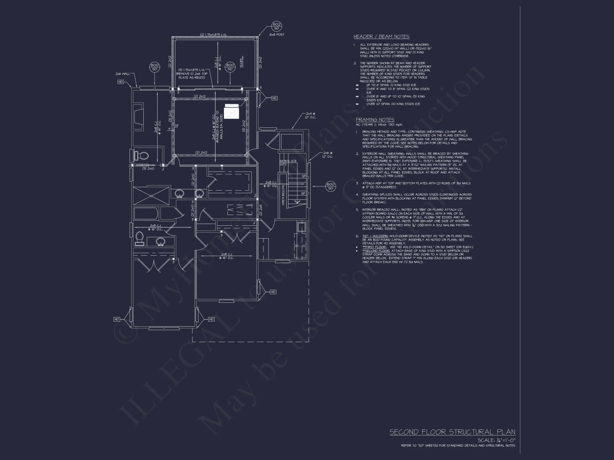 Coastal Home Plan with 4 Bedrooms, 3 Baths & CAD Designs