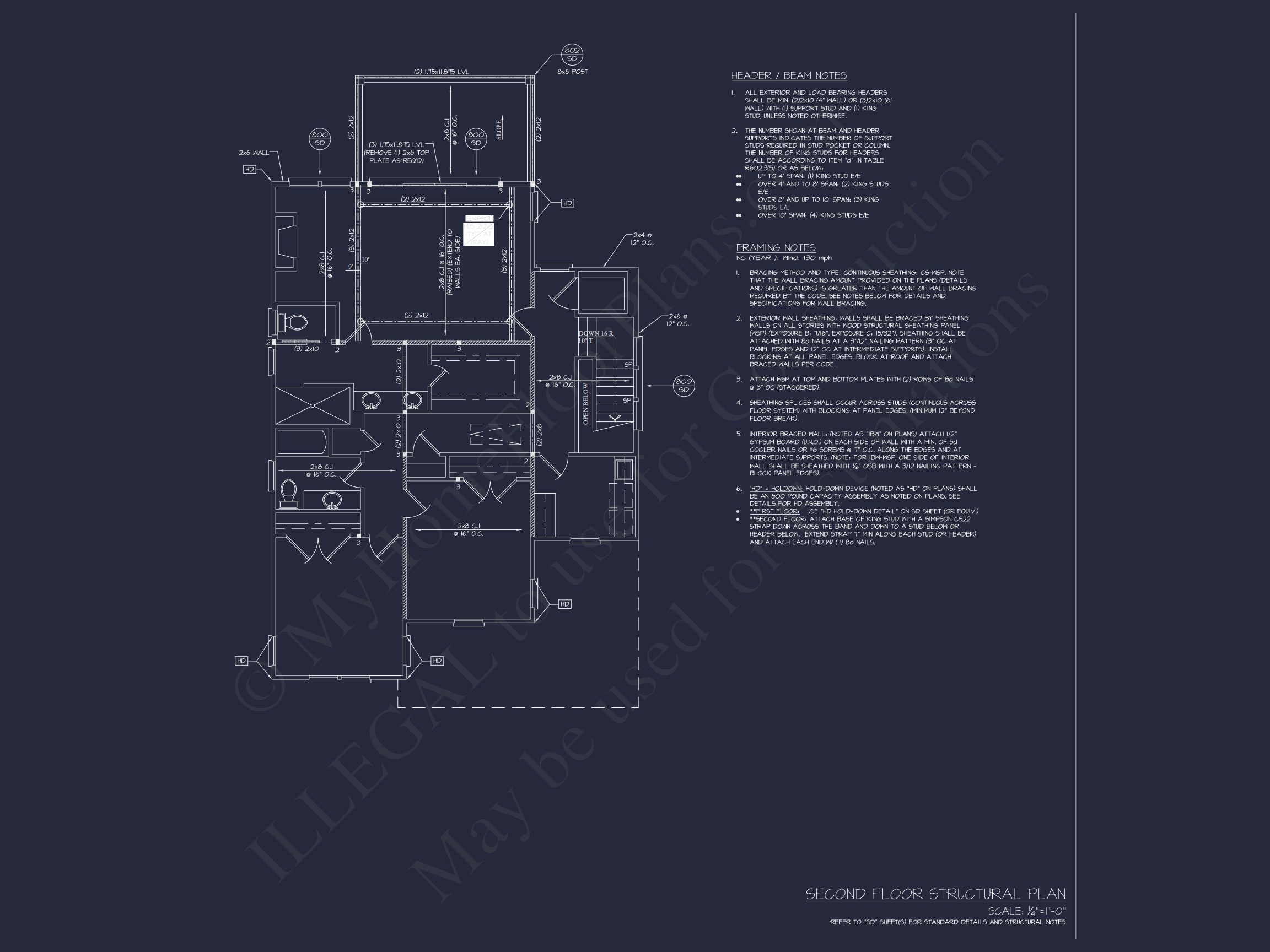 Coastal Home Plan with 4 Bedrooms, 3 Baths & CAD Designs