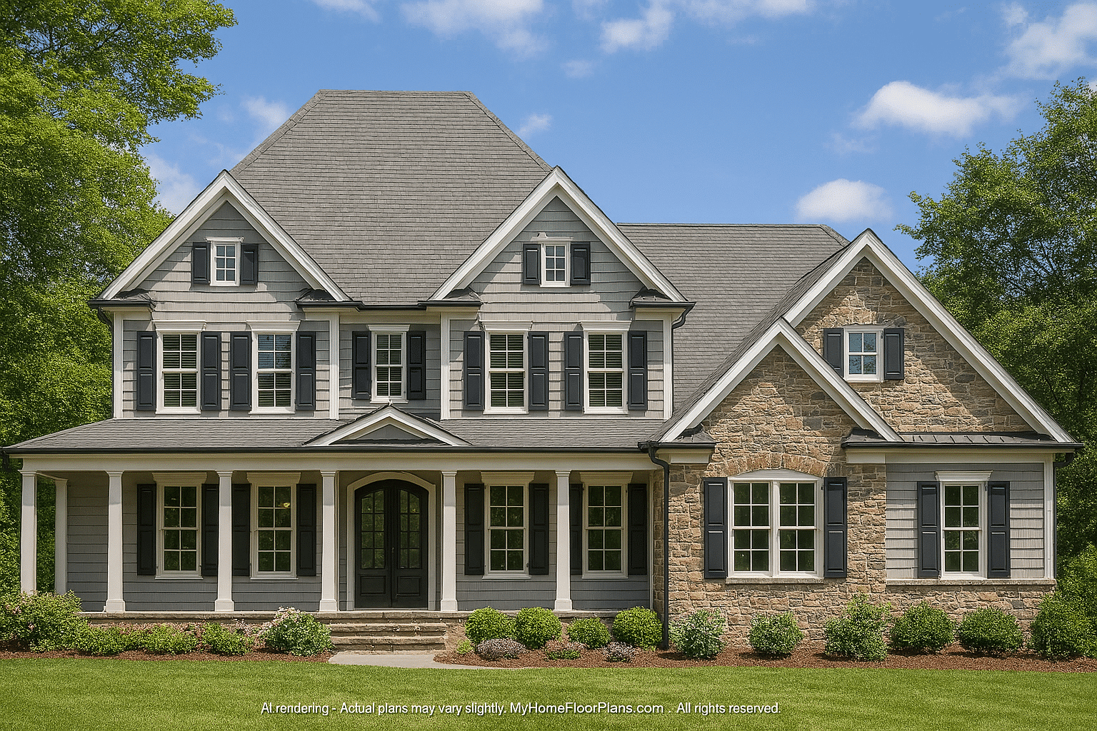 Colonial Home Plan with CAD Designs and Detailed Blueprints
