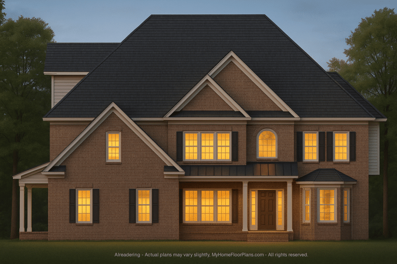 Colonial Revival Home Plan with Spacious 3-Story Layout