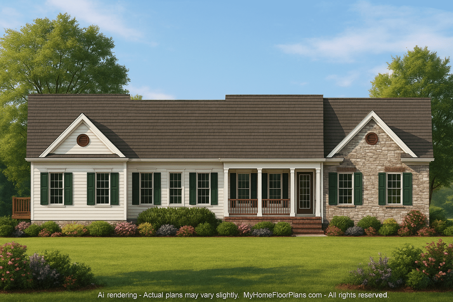 Colonial Revival Townhome Detailed CAD Blueprint & Rear Garage