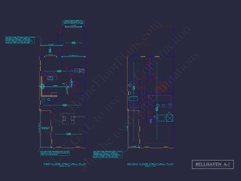 5-Unit Colonial Revival Townhome Plan with Rear Entry Garage and CAD Designs