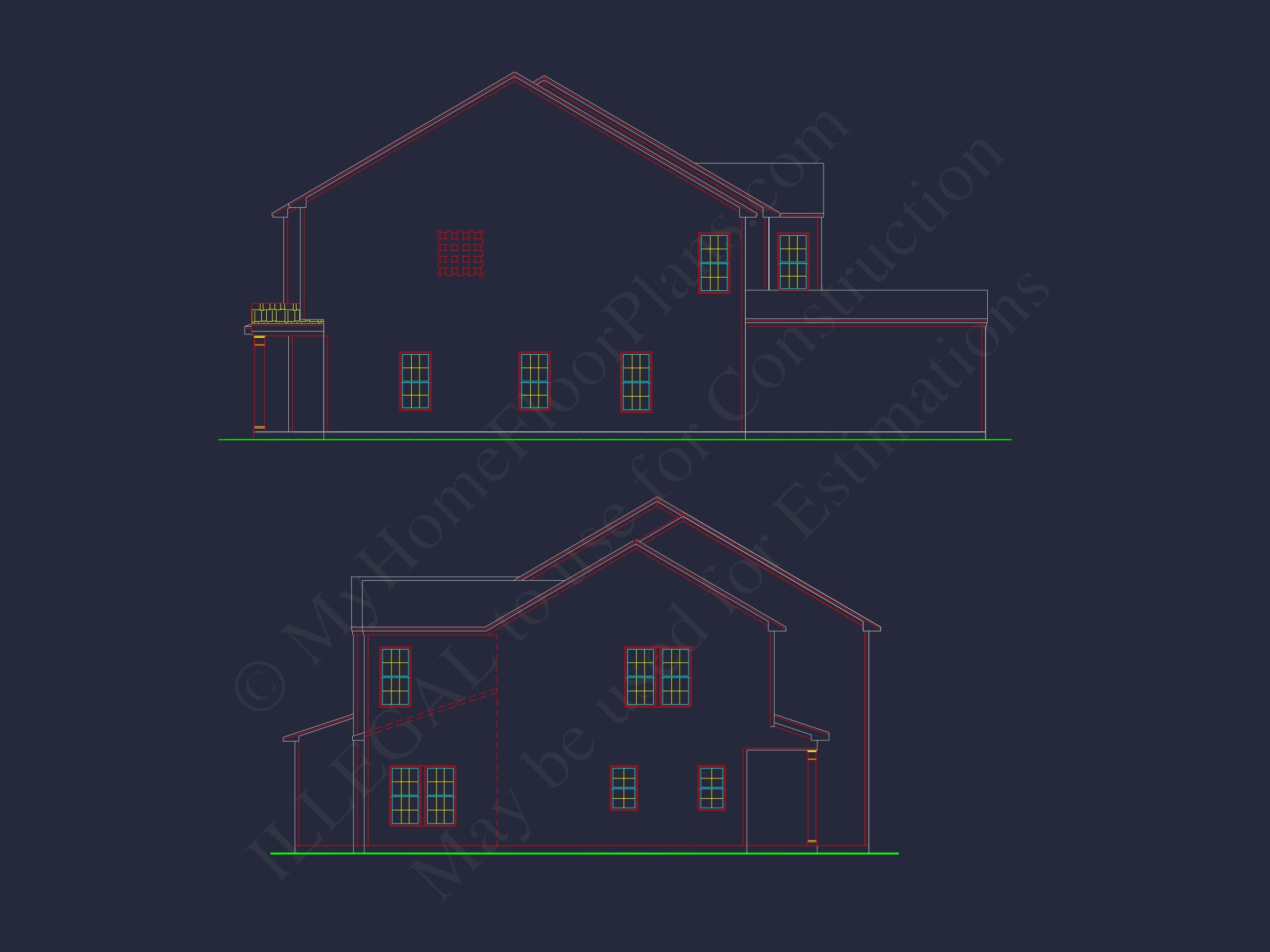 Colonial Townhome Plan with Spacious Layout and CAD Designs