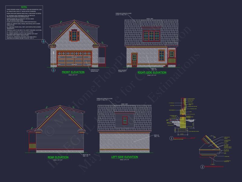Compact Home Design with Garage & Loft Living Space Blueprint