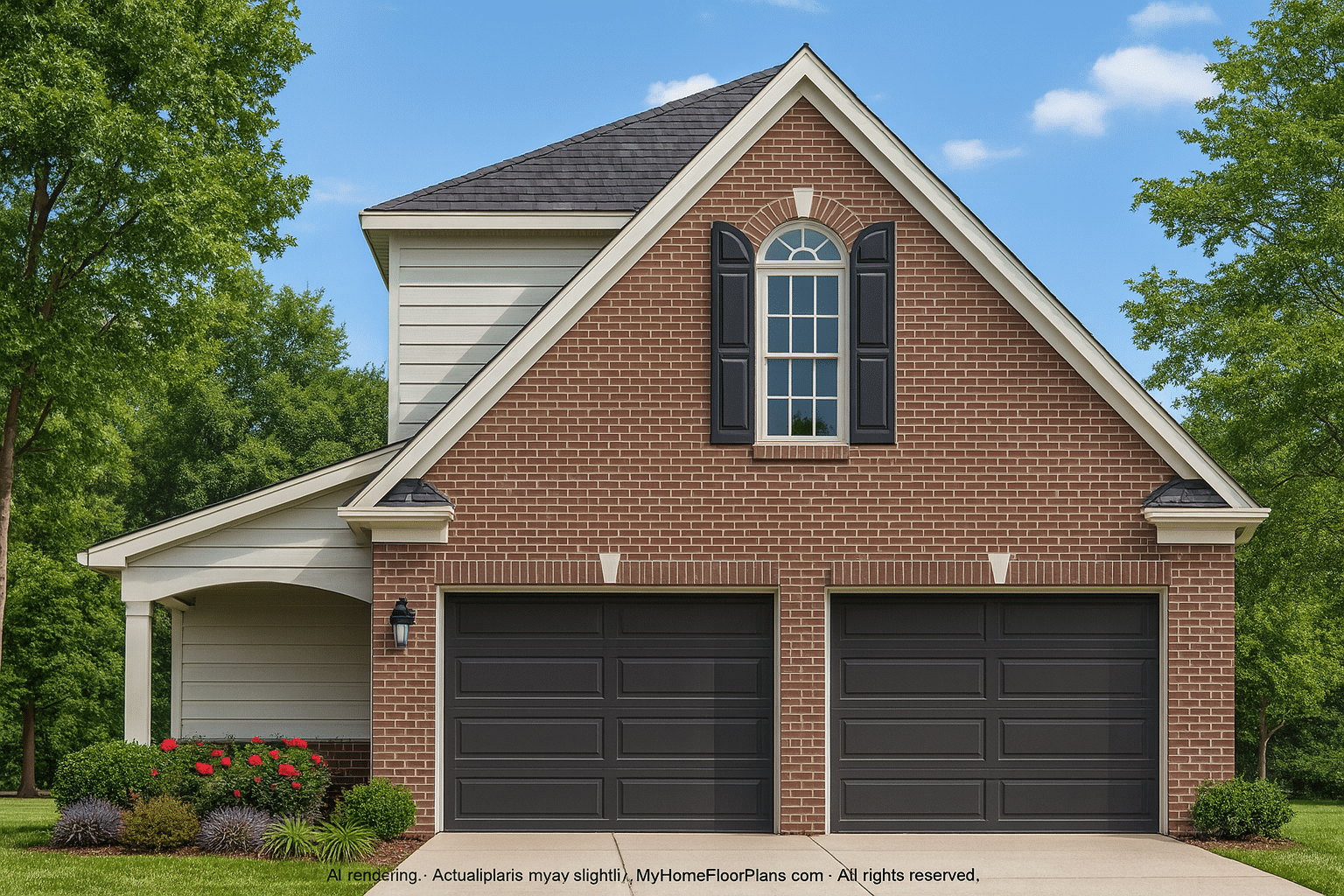 Compact House Plan with Garage, CAD Designs, and Recreation
