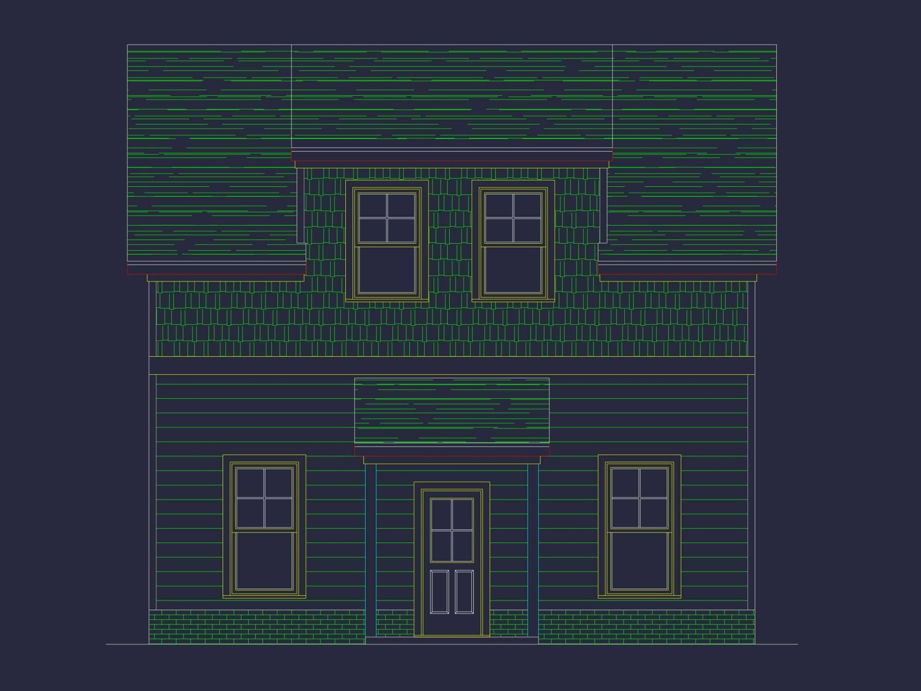 Compact House Plan with Oversized Garage and Living Area Above
