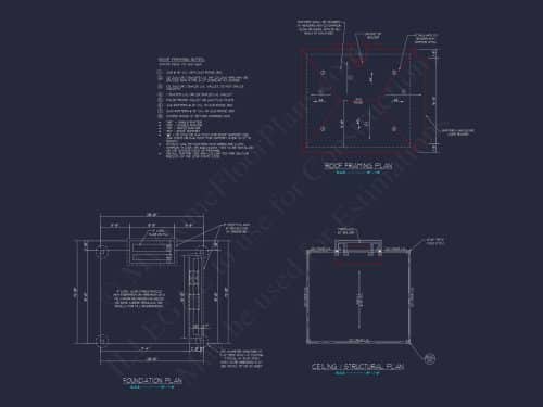 Compact Pavilion House Plan CAD Floor Designs & Blueprint
