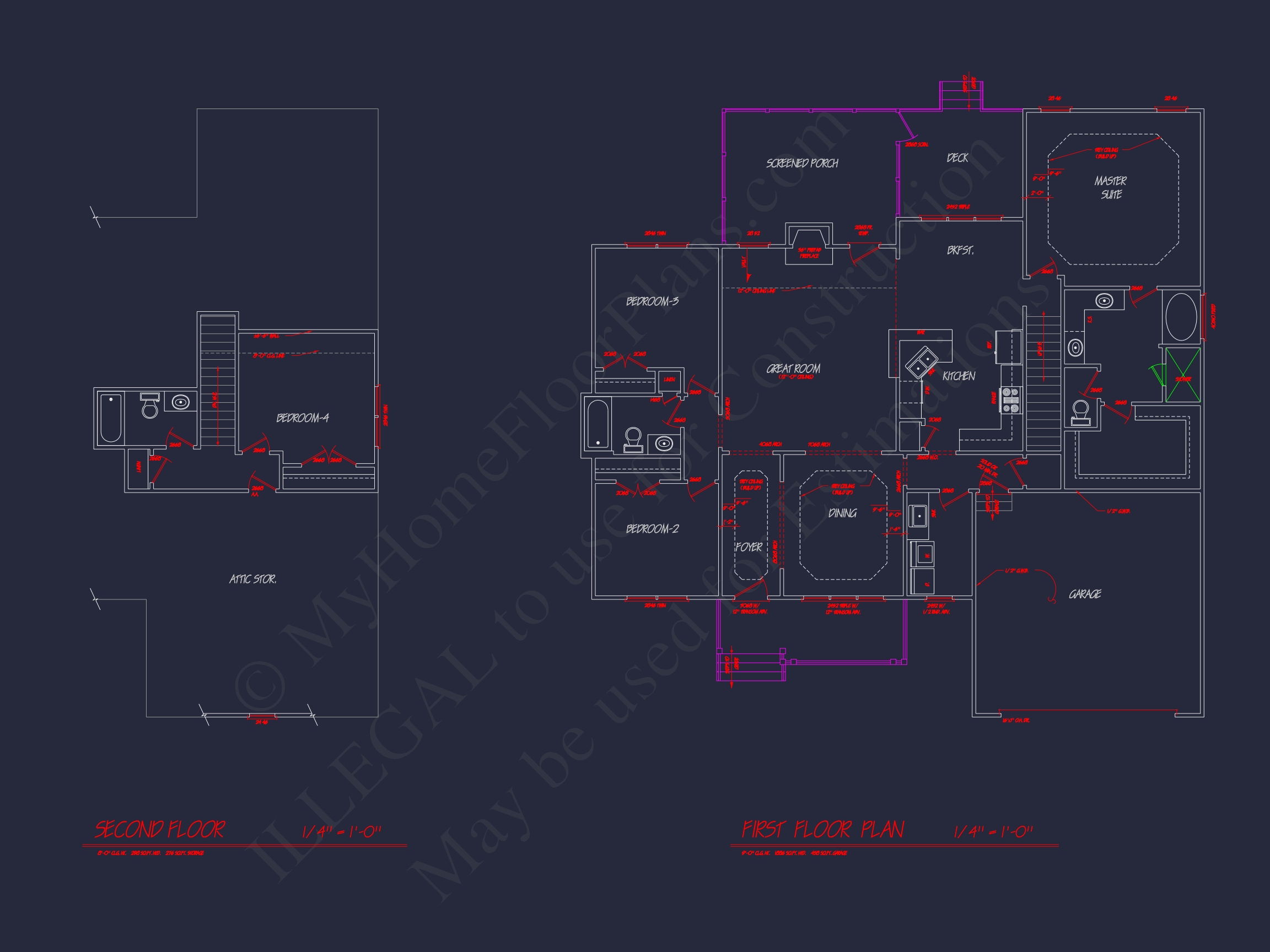 Country 1.5 Story Home Plan with Open Floor Plan – 2,224 Sq Ft (7)