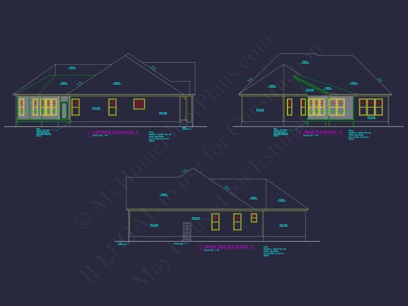 Craftsman 1.5-Story House Plan with Vaulted Ceilings & Porches