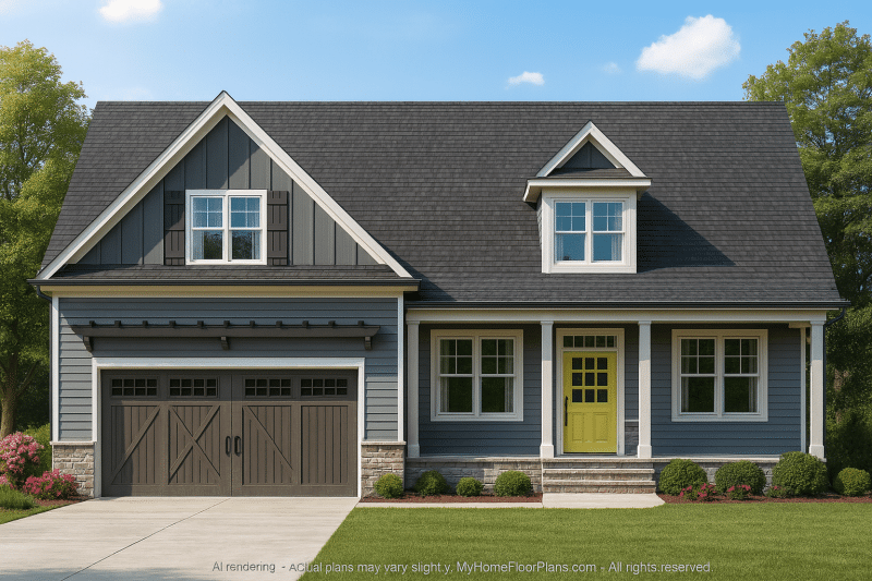 Craftsman Home Floor Plan Stunning CAD Design & Blueprint