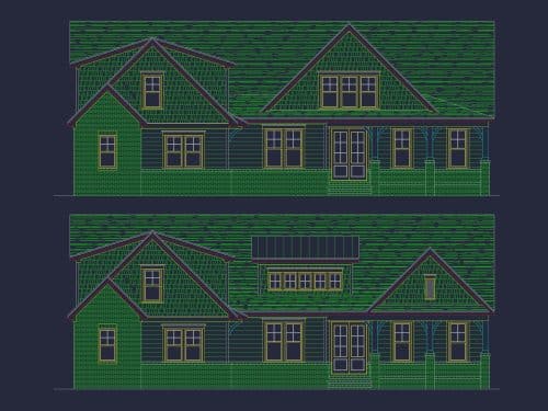 Craftsman Home Floor Plan with Spacious Design & CAD Blueprint