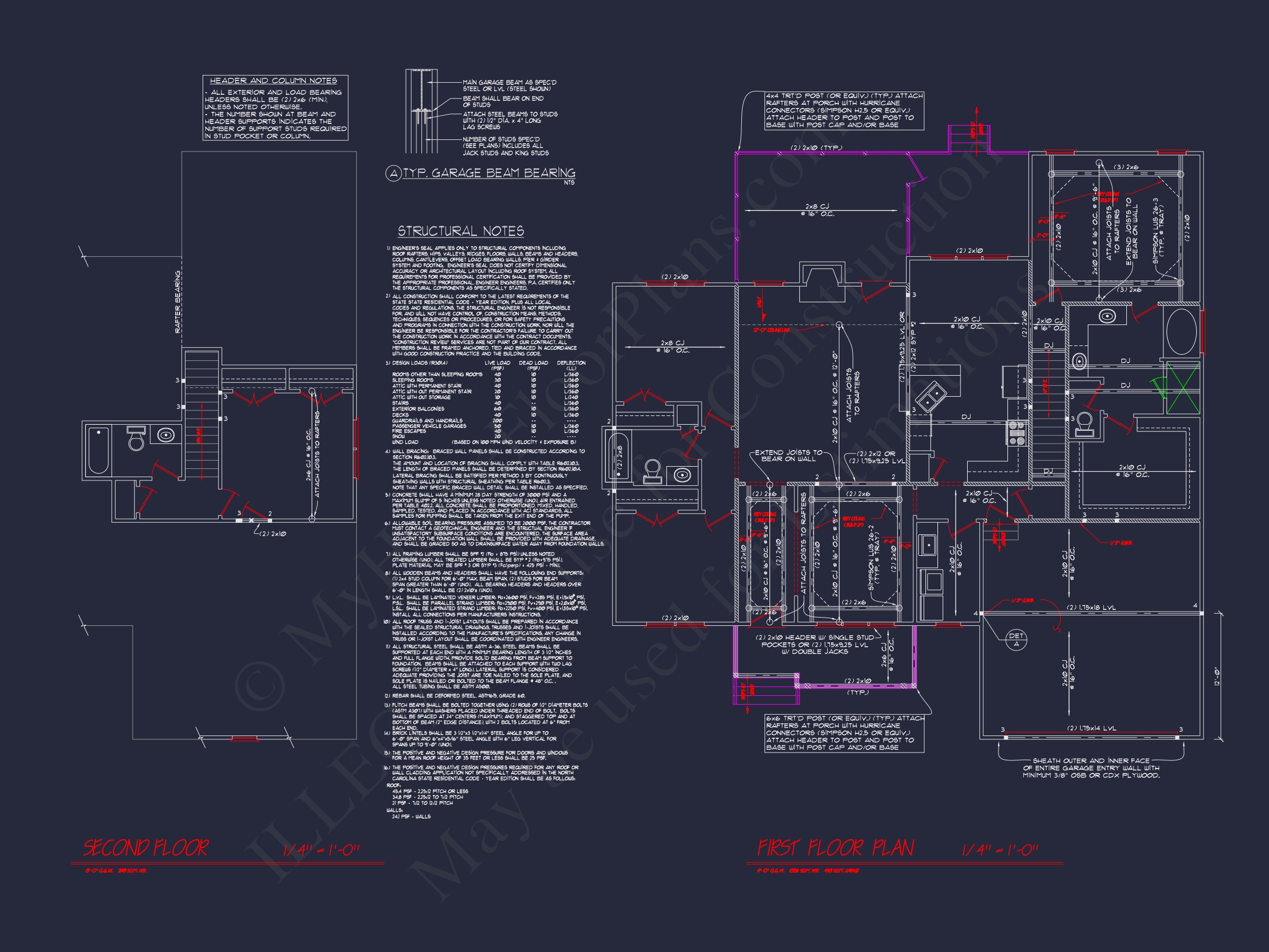 Craftsman Home Plan 3-Bedroom Floor Plan Blueprint Design