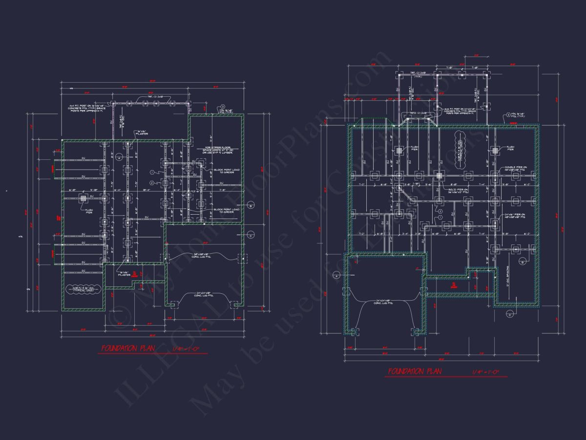 Craftsman Home Plan 3-Bedroom Floor Plan Blueprint Design