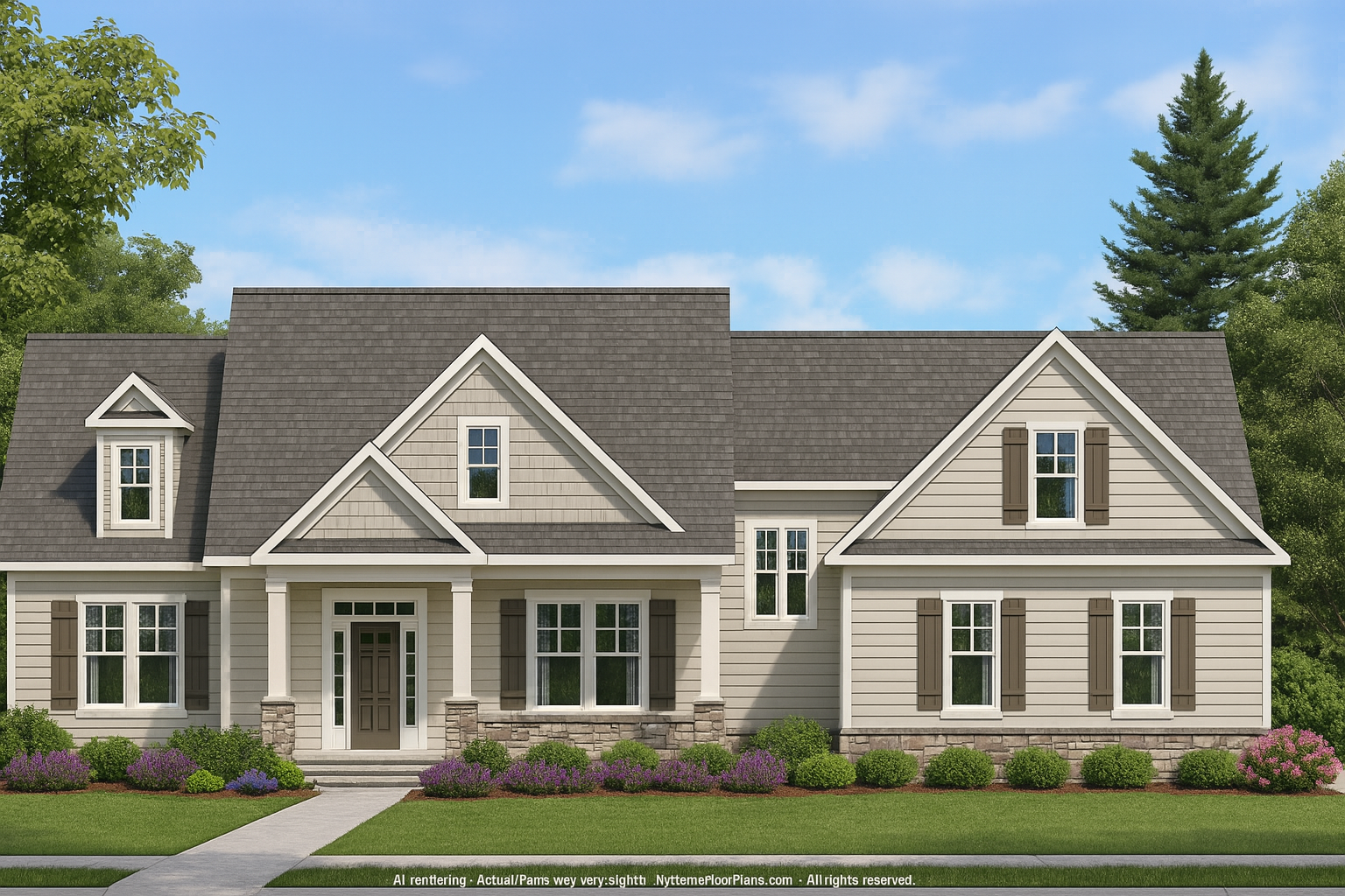Craftsman Home Plan Floor Plan, CAD Designs & Blueprint