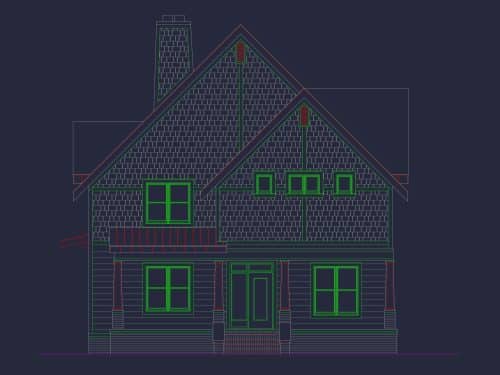 Craftsman-Home-Plan-w2-Story4-Bed3-Bath-2-Car-Garage-Blueprint