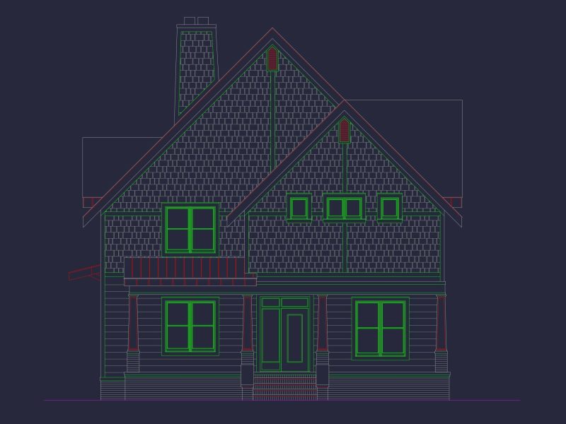 Craftsman-Home-Plan-w2-Story4-Bed3-Bath-2-Car-Garage-Blueprint