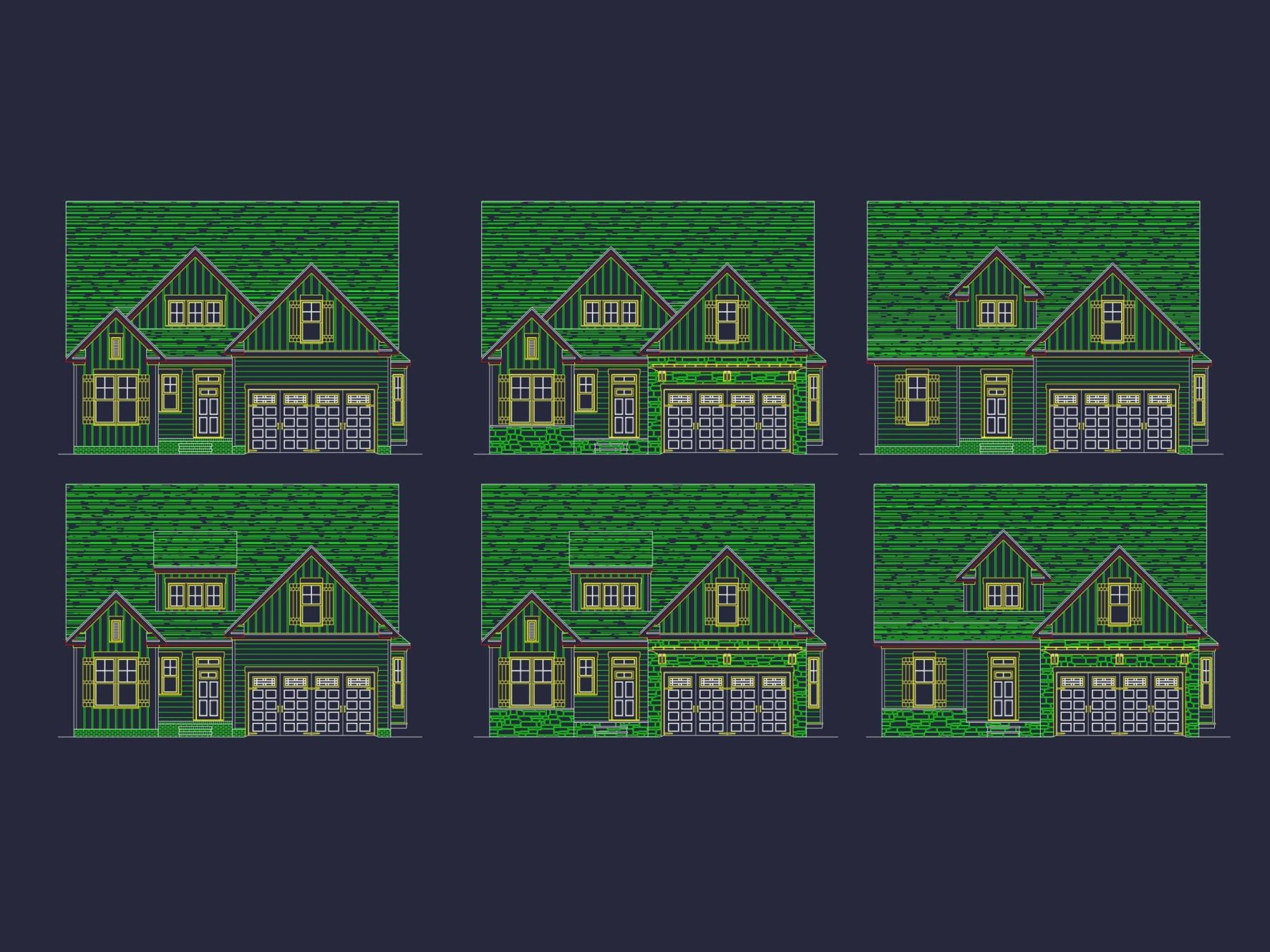 Craftsman Home Plan with 2 Floors, 3 Bedrooms & CAD Designs