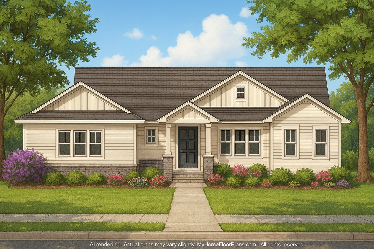 Craftsman Home Plan with 2 Floors, CAD Designs & Open Layout