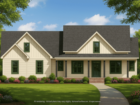 Craftsman Home Plan with 2,041 SF – Classic Charm Meets Functional Design