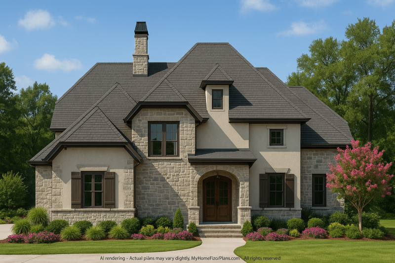 Craftsman Home Plan with 3 Bedrooms, Garage & Bonus Room