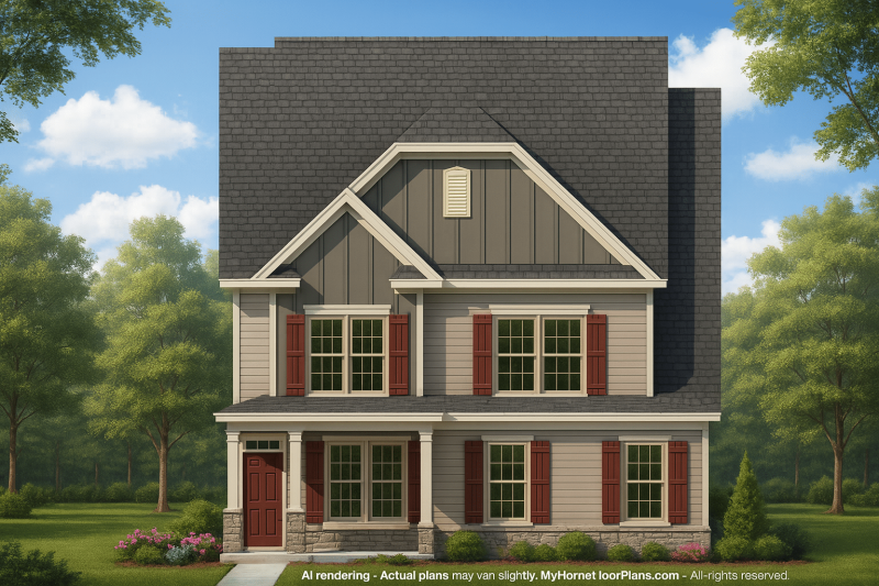 Craftsman Home Plan with 4 Bedrooms and Detailed Blueprints