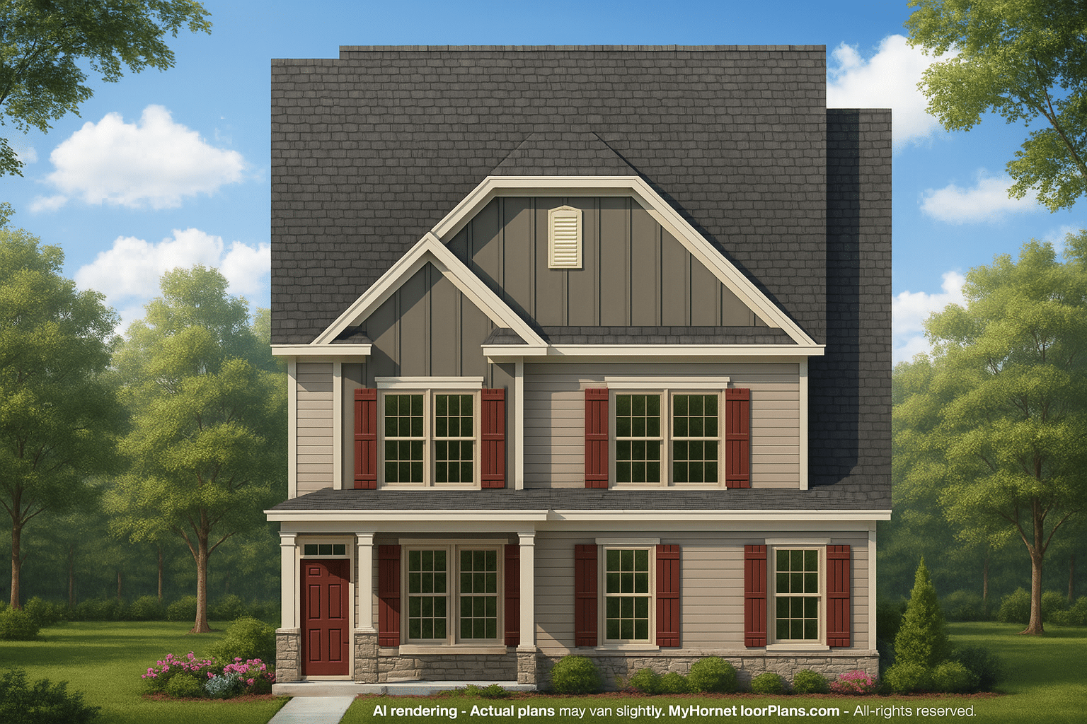 Craftsman Home Plan with 4 Bedrooms and Detailed Blueprints