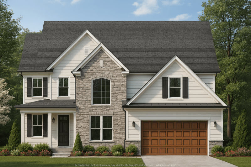 Craftsman Home Plan with 6 Bedrooms, 3 Elevations & Detailed CAD Files