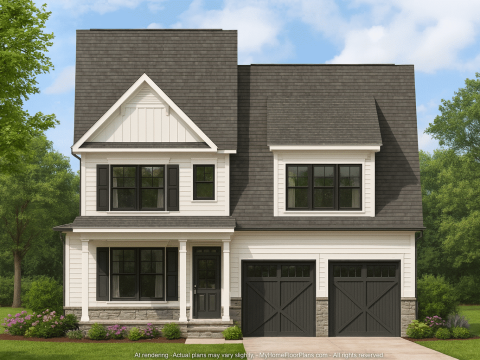 Craftsman Home Plan with CAD Blueprint and Open Floor Plan
