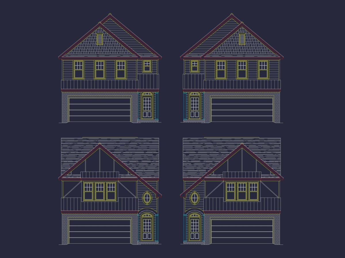Craftsman Home Plan with Detailed Blueprint and CAD Designs