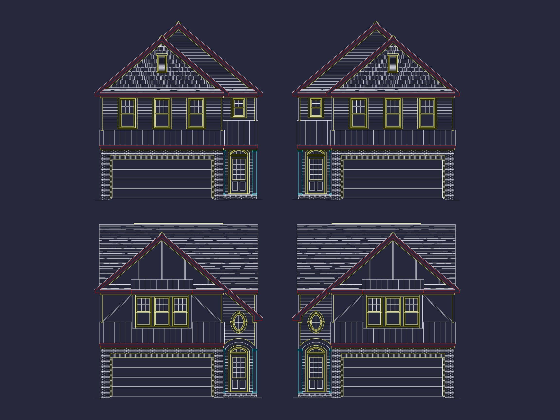 Craftsman Home Plan with Detailed Blueprint and CAD Designs