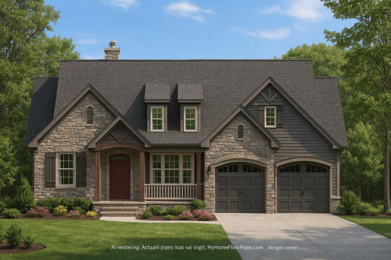 Craftsman Home Plan with Open Floor Blueprint Designs
