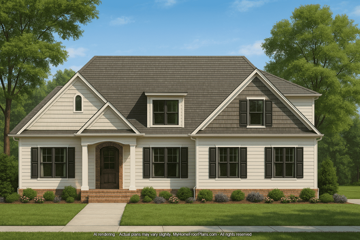 Craftsman Home Plan with Open Floor Layout and CAD Blueprints