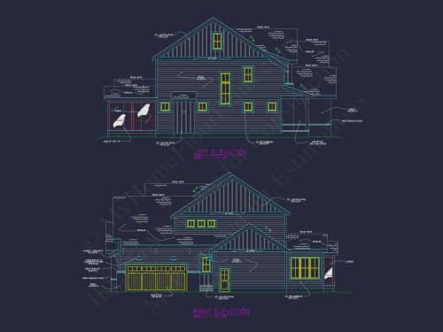 Craftsman Home Plan with Spacious Floor Designs & Blueprint