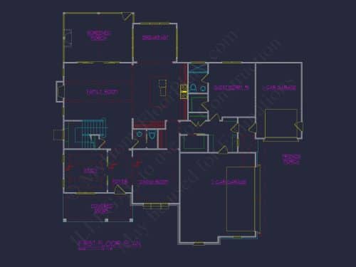 Craftsman Home Plan with Spacious Floor Designs & Blueprint