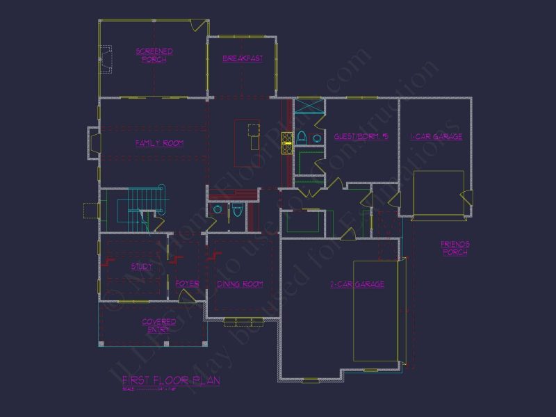 Craftsman Home Plan with Spacious Floor Designs & Blueprint