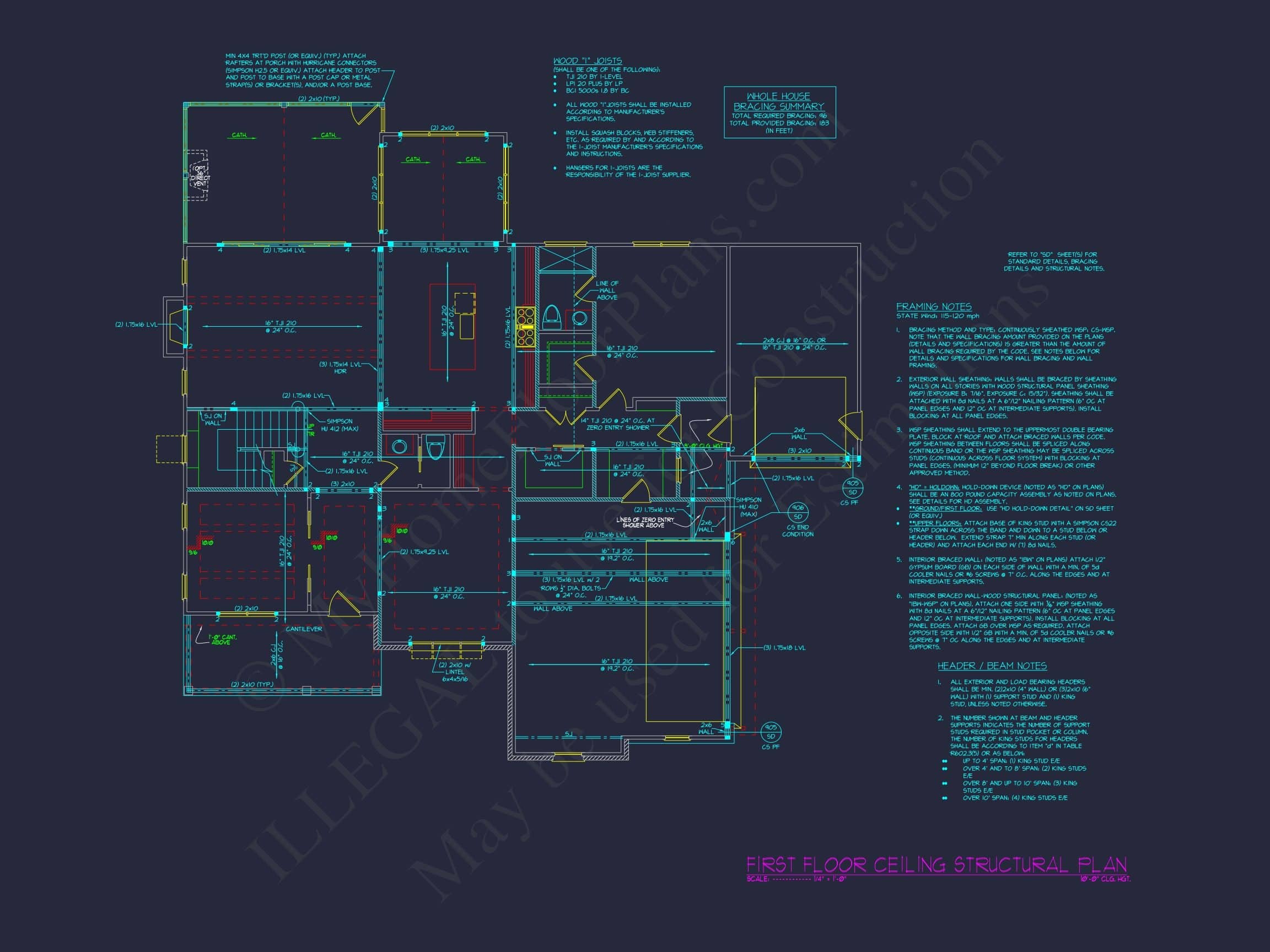 Craftsman Home Plan with Spacious Floor Designs & Blueprint