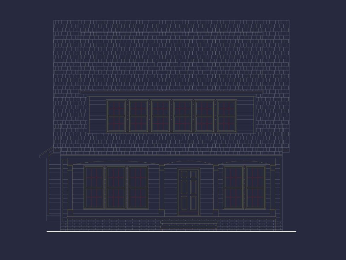 Craftsman Home Plan with Spacious Floor Designs and CAD Blueprint
