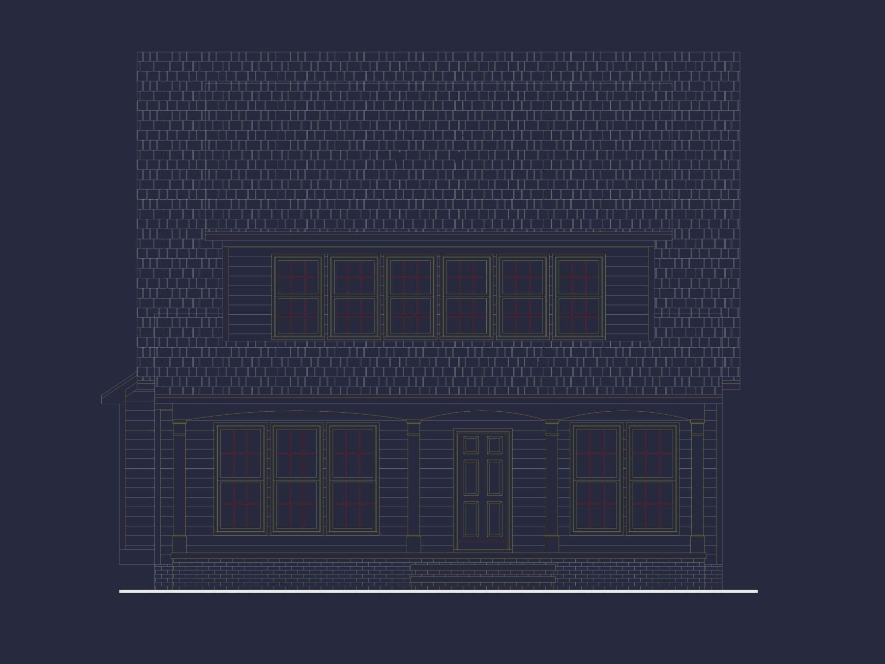 Craftsman Home Plan with Spacious Floor Designs and CAD Blueprint