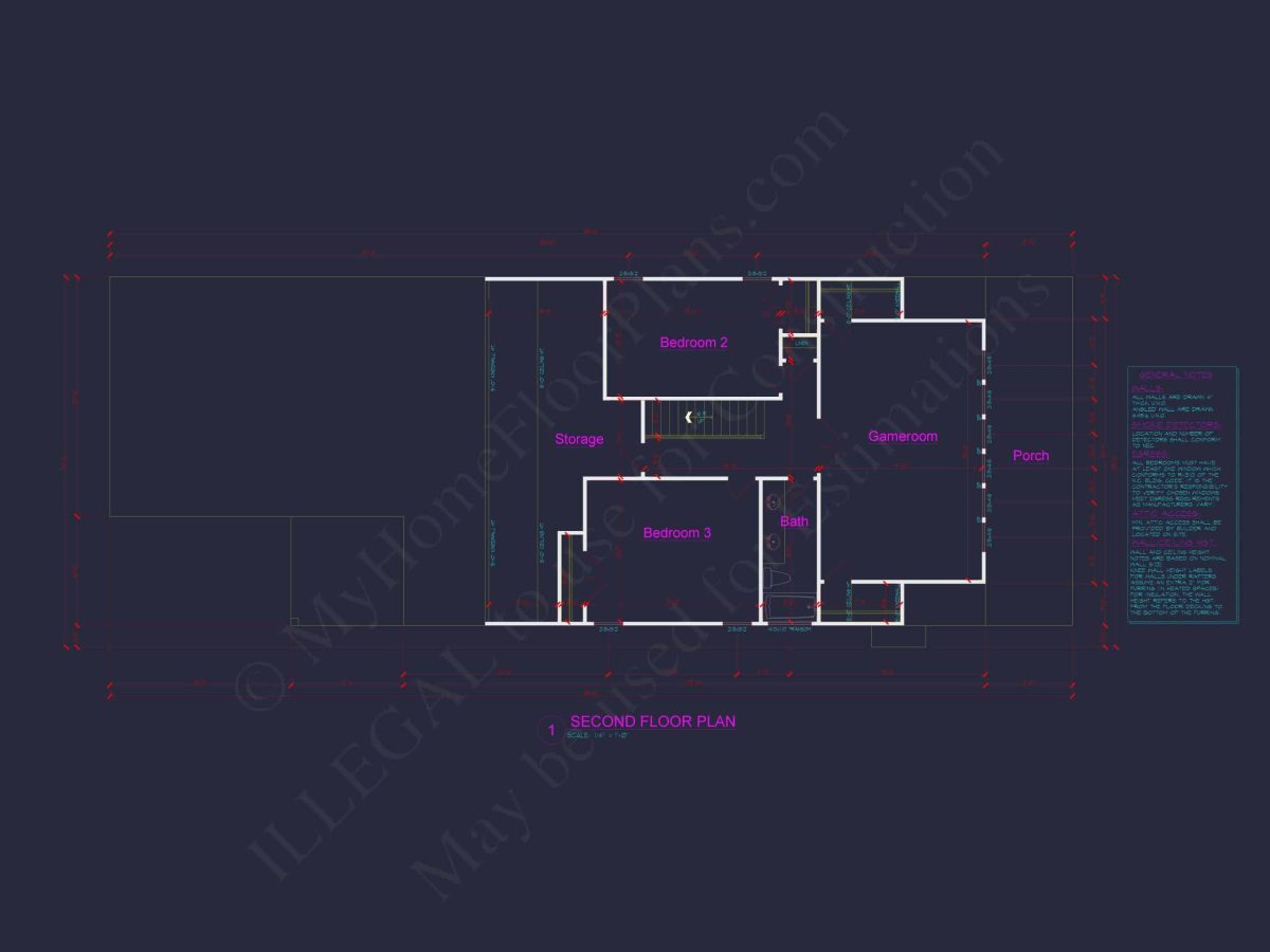 Craftsman Home Plan with Spacious Floor Designs and CAD Blueprint