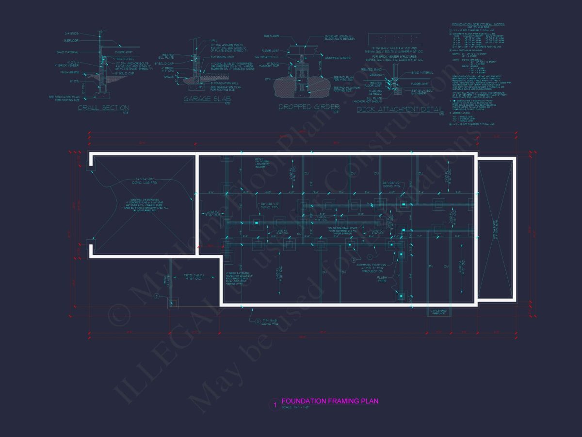 Craftsman Home Plan with Spacious Floor Designs and CAD Blueprint