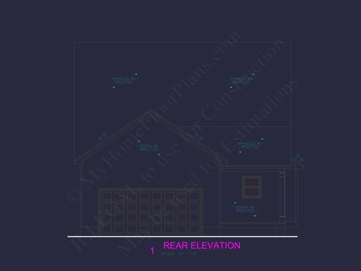 Craftsman Home Plan with Spacious Floor Designs and CAD Blueprint