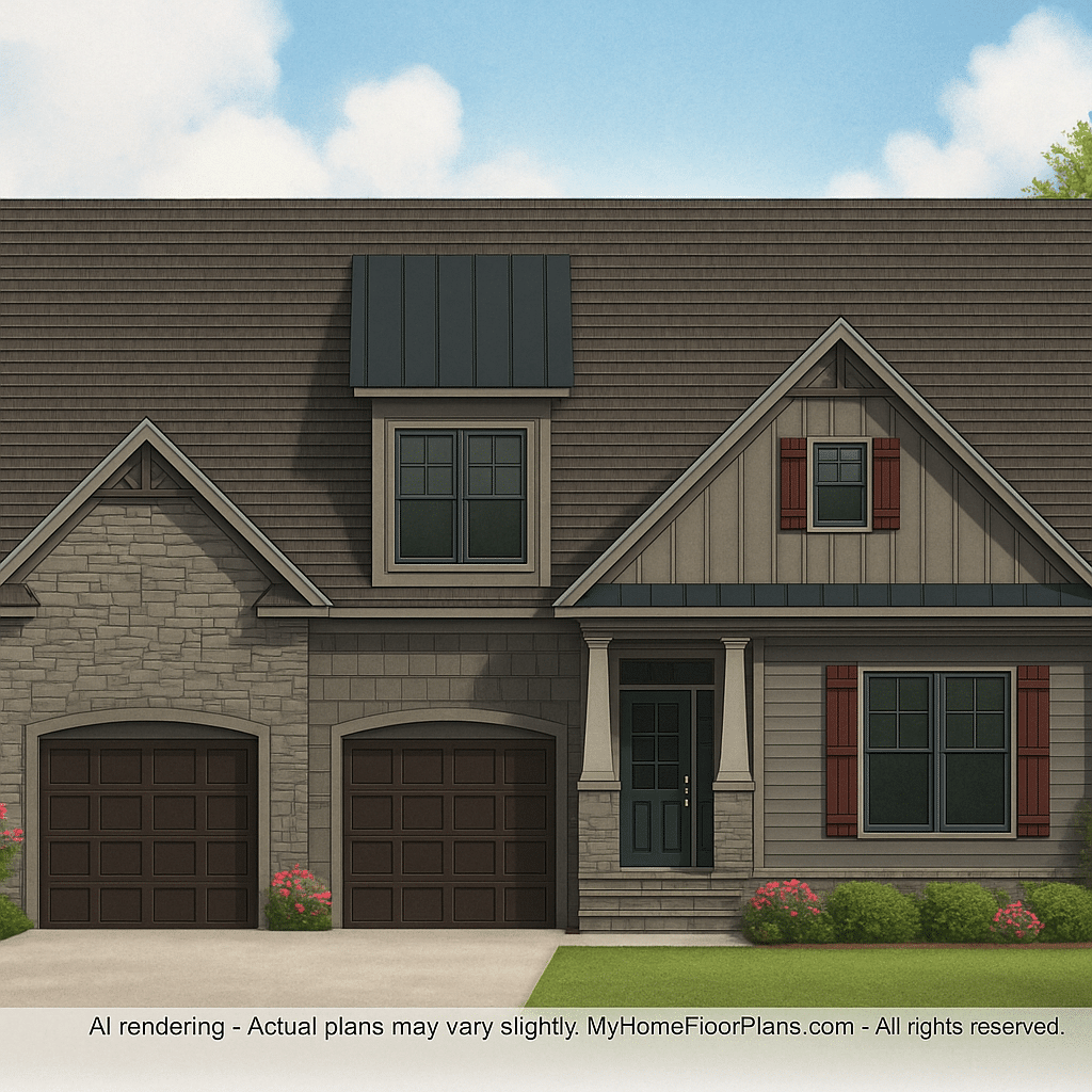 Craftsman Home Plan with Spacious Floor Plan & CAD Designs