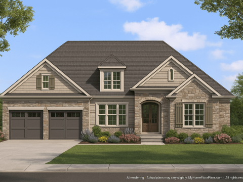 Craftsman Home Plan with Spacious Floor Plan and CAD Designs