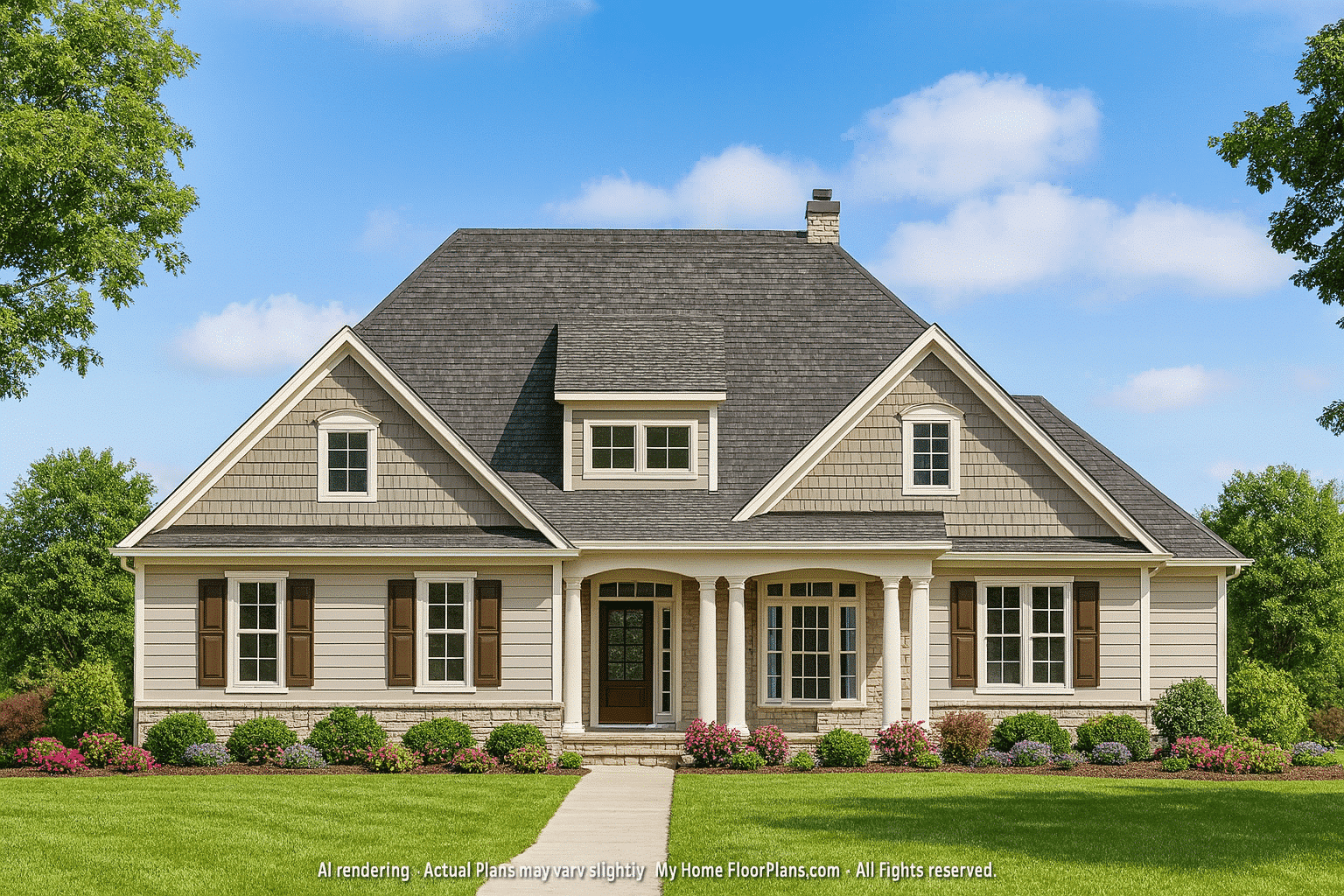 Craftsman Home Plan with Spacious Floor Plan and Modern Designs