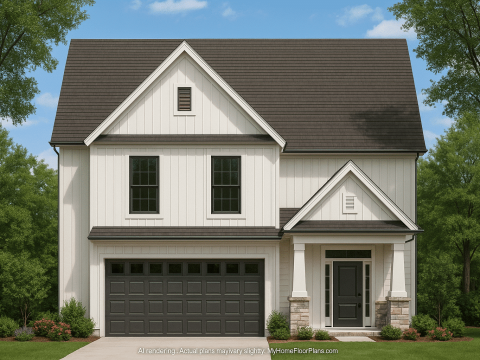 Craftsman House Plan with Open Layout, CAD Blueprints & Covered Porch
