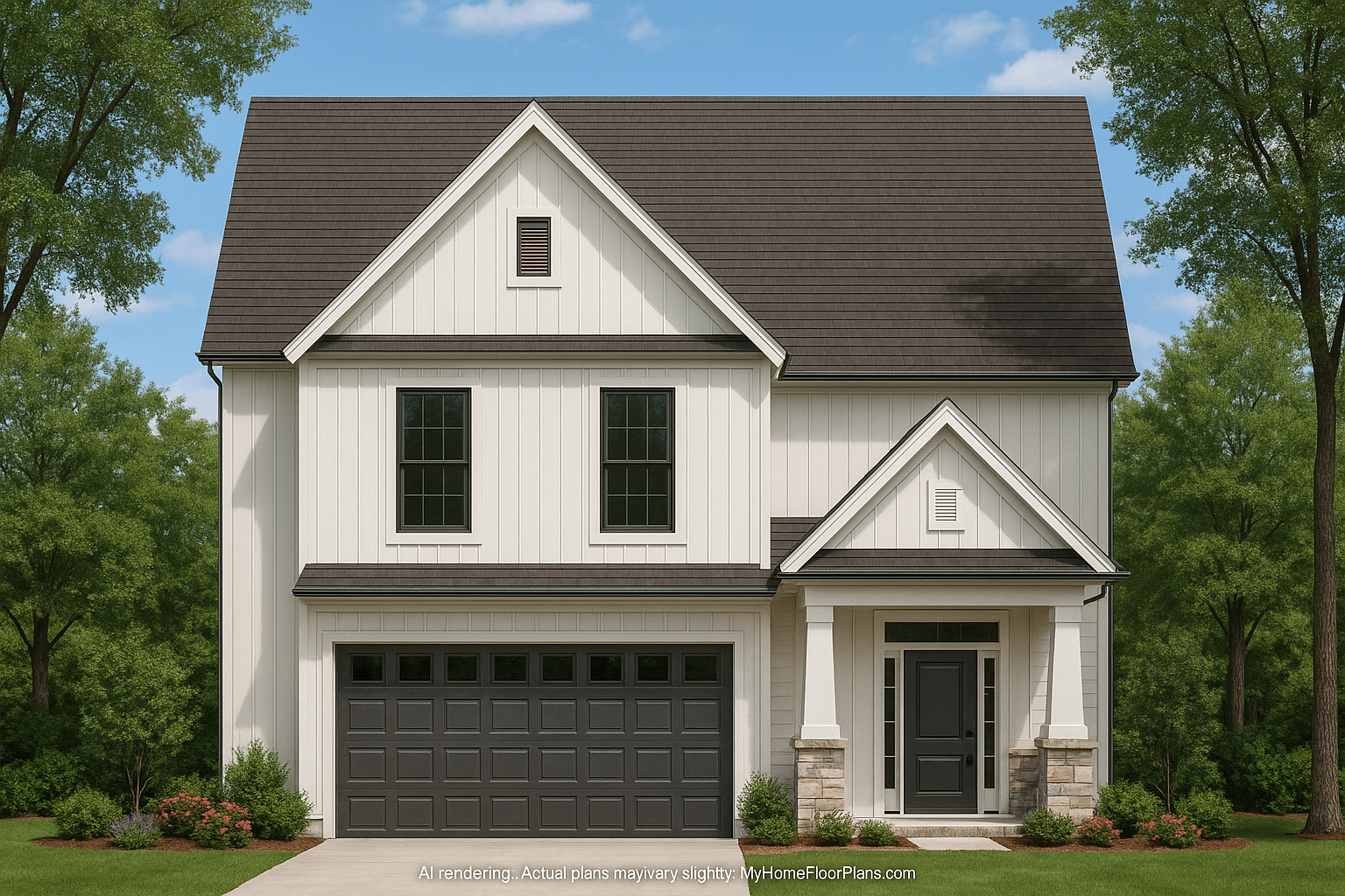 Craftsman House Plan with Open Layout, CAD Blueprints & Covered Porch