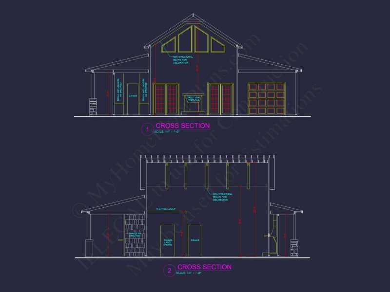 Craftsman Pool House Plan with Vaulted Ceilings and Open Layout