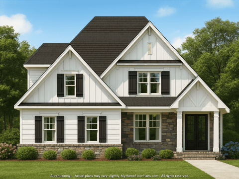 Craftsman Style Home Plan with Stunning Floor Plan CAD Designs
