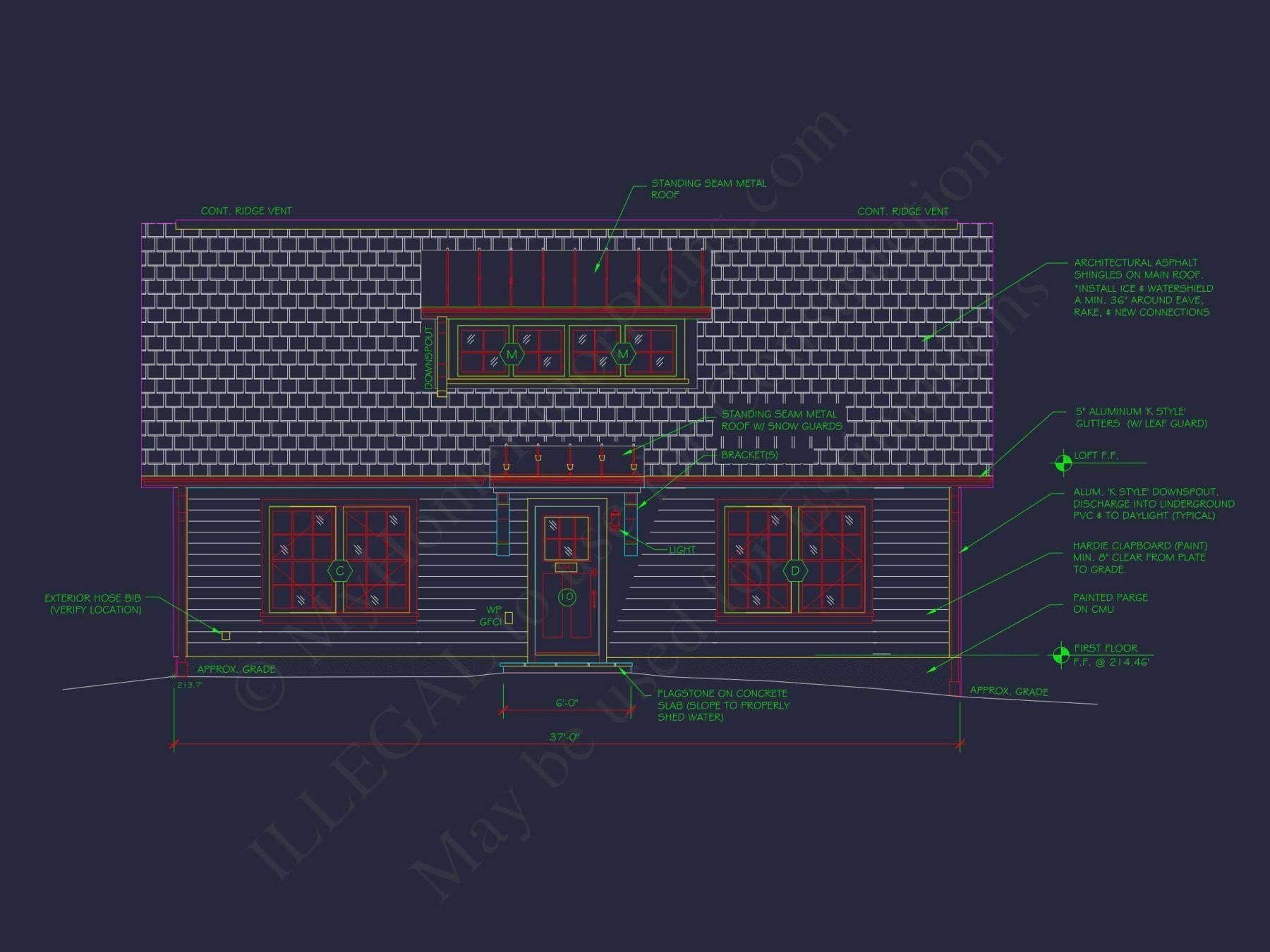 Craftsman-Style House Plan with CAD Designs and Blueprints